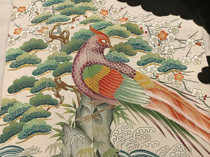 平和屋着物■豪華黒留袖 鳳凰花文 金彩 正絹 逸品 BAAX4905mz