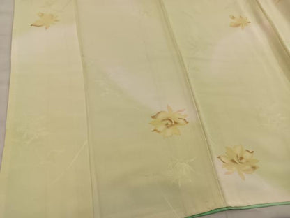 平和屋着物■上質な小紋 手描き 草花文 暈し染め 正絹 逸品 BAAX4906mz