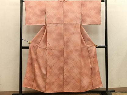 平和屋着物■上質な小紋 菊青海波 暈し染め 正絹 逸品 BAAX4911mz
