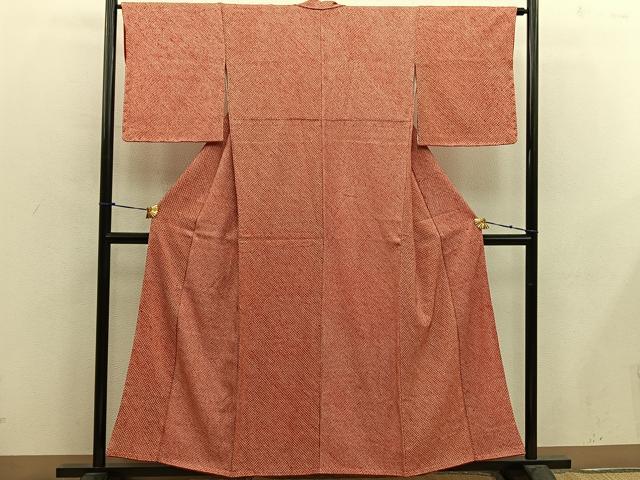 平和屋着物■大変加工の良い総絞り小紋 正絹 逸品 未使用 BAAX4916mz