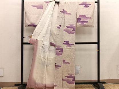 平和屋着物■上質な小紋 総絞り エ霞 正絹 逸品 BAAX4917mz