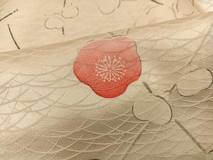 平和屋着物■上質な小紋 枝梅文 正絹 逸品 BAAX4918mz