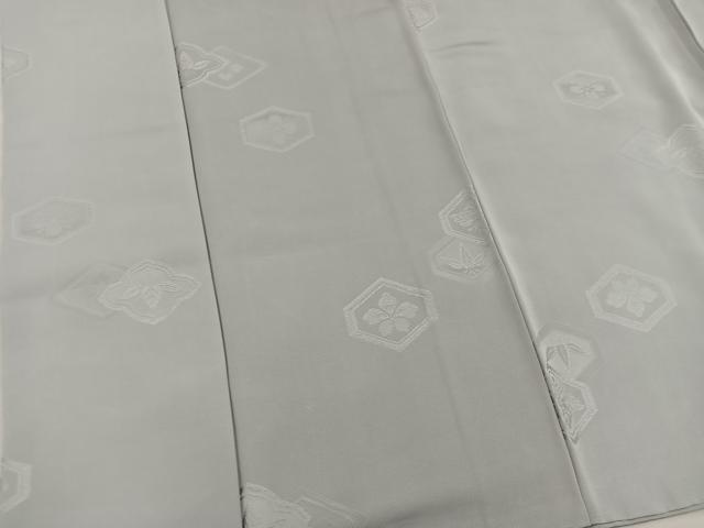 平和屋着物■上質な色無地 亀甲花地紋 利休白茶色 正絹 逸品 BAAX4927mz