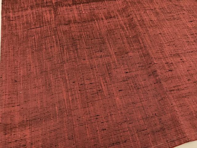 平和屋着物■上質な紬 紅鳶色 正絹 逸品 未使用 BAAX4935mz