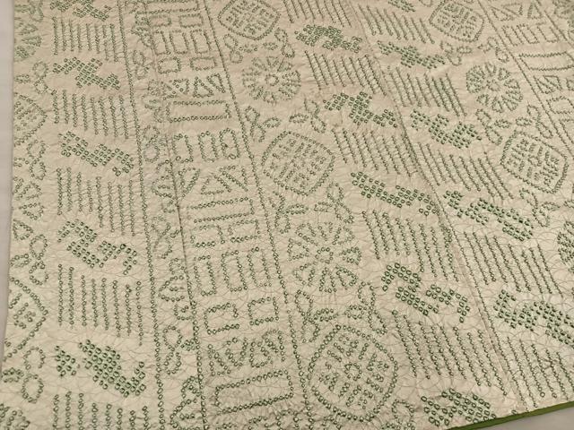 平和屋着物■上質な小紋 総絞り 幾何学文様 正絹 逸品 BAAX4940mz
