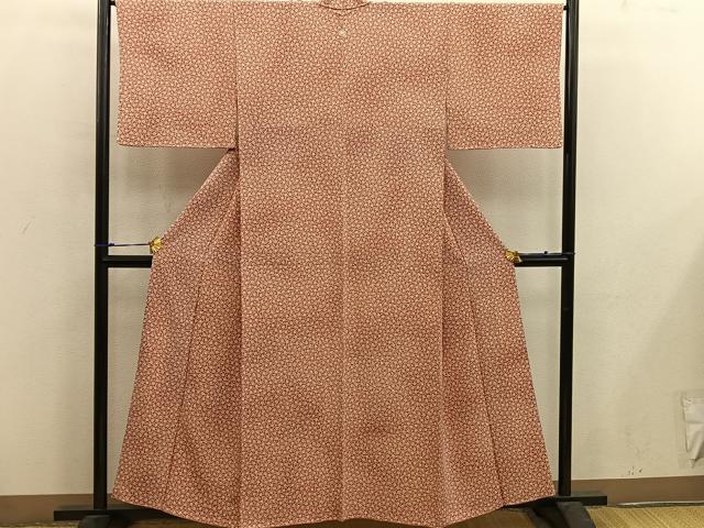 平和屋着物■上質な小紋 草花文 正絹 逸品 BAAX4942mz