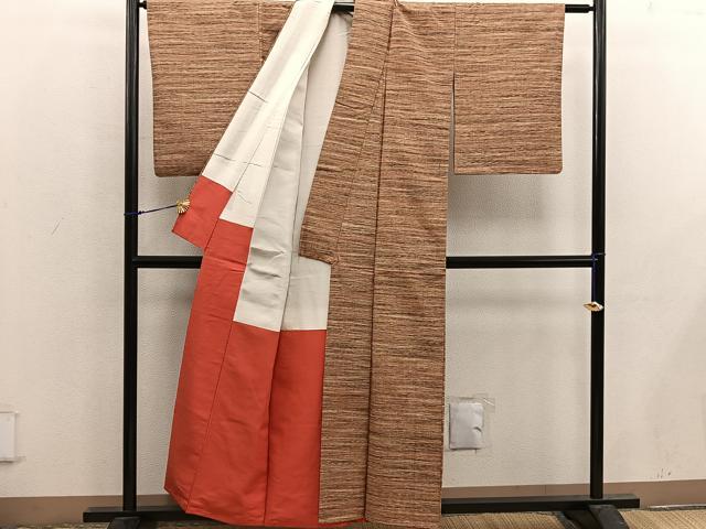平和屋着物■上質な紬 霞文 正絹 逸品 BAAX4945mz