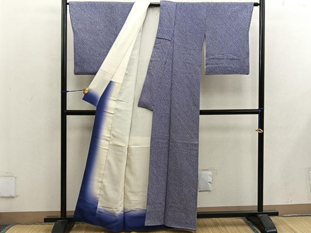 平和屋着物■大変加工の良い総絞り小紋 正絹 逸品 BAAX4948mz