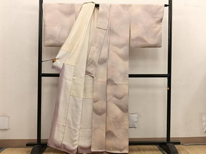 平和屋着物■上質な小紋 遠山文 暈し染め 正絹 逸品 BAAX4954mz