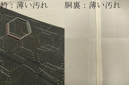 平和屋着物■上質な紬 亀甲文 正絹 逸品 BAAX4956mz