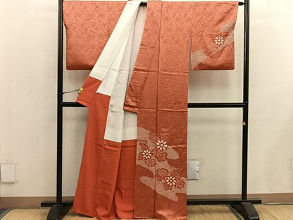 平和屋着物■訪問着 総絞り 草花文 正絹 逸品 BAAX4958mz