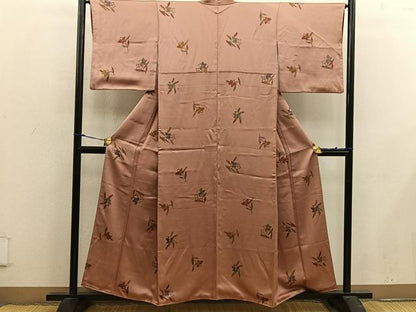 平和屋着物■上質な小紋 草花文 ろうけつ染め 正絹 逸品 BAAX4959mz
