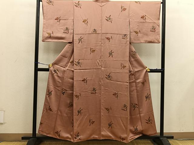 平和屋着物■上質な小紋 草花文 ろうけつ染め 正絹 逸品 BAAX4959mz
