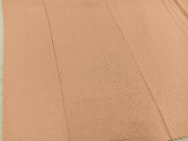 平和屋着物■上質な色無地 洒落柿色 正絹 逸品 BAAX4960mz