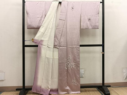 平和屋着物■訪問着 総刺繍 駒刺繍 花籠文 正絹 逸品 BAAX4962mz