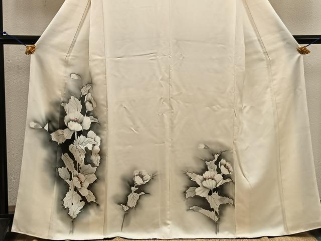 平和屋着物■訪問着 手描き 枝花文 暈し染め 正絹 逸品 BAAX4965mz