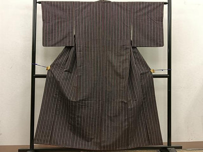 平和屋着物■上質な紬 間道 正絹 逸品 BAAX4968mz