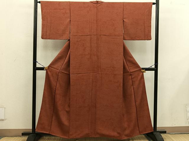 平和屋着物■江戸小紋 御所車花文 正絹 逸品 BAAX4970mz