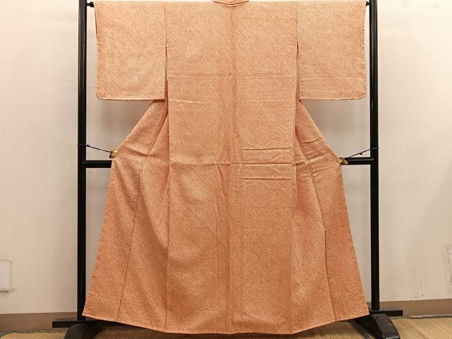 平和屋着物■大変加工の良い総絞り小紋 正絹 逸品 BAAX4974mz
