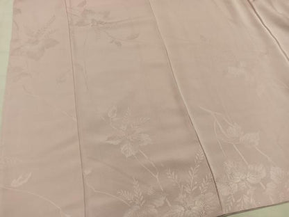 平和屋着物■上質な色無地 枝葉地紋 宍色 正絹 逸品 BAAX4975mz