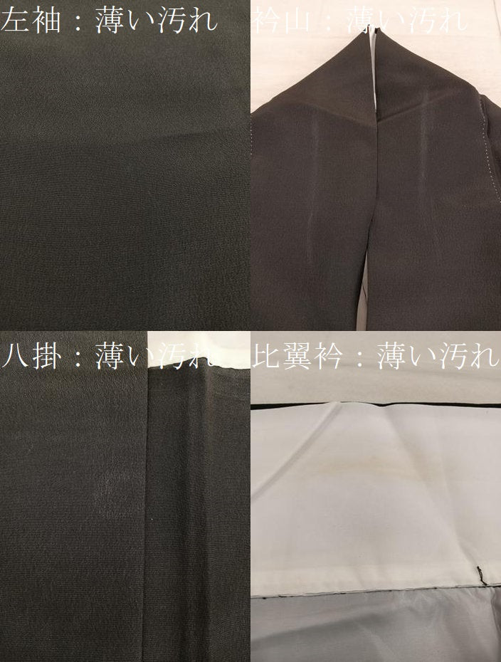 平和屋着物■豪華黒留袖 駒刺繍 花鳥文 金彩 洗える着物 BAAX4985mz