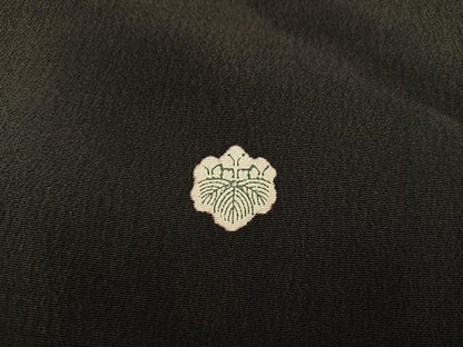 平和屋着物■豪華黒留袖 駒刺繍 花鳥文 金彩 洗える着物 BAAX4985mz