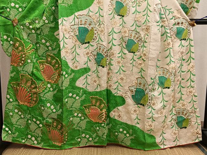 平和屋着物■豪華振袖 駒刺繍 絞り 舞蝶文 金彩 鈴乃屋扱い 正絹 逸品 BAAX4989mz