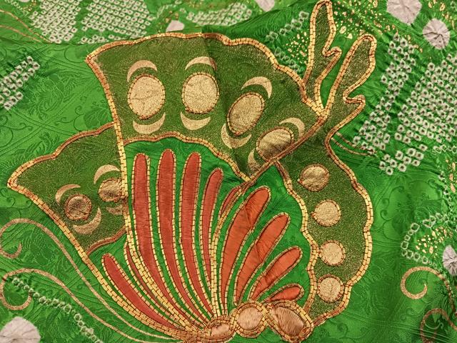 平和屋着物■豪華振袖 駒刺繍 絞り 舞蝶文 金彩 鈴乃屋扱い 正絹 逸品 BAAX4989mz