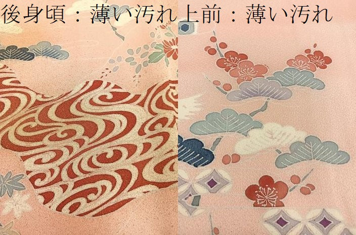 平和屋着物■訪問着 飛鶴風景花文 金彩 正絹 逸品 BAAX4990mz