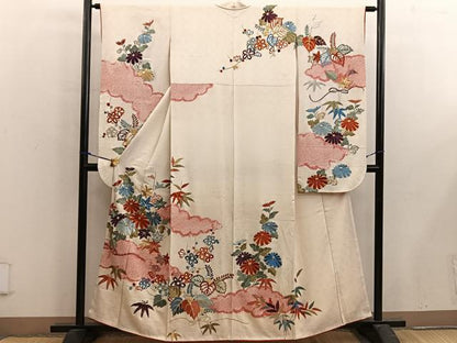 平和屋着物■豪華振袖 絞り 刺繍 菊花文 金銀糸 正絹 逸品 BAAX4992mz