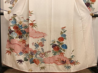 平和屋着物■豪華振袖 絞り 刺繍 菊花文 金銀糸 正絹 逸品 BAAX4992mz