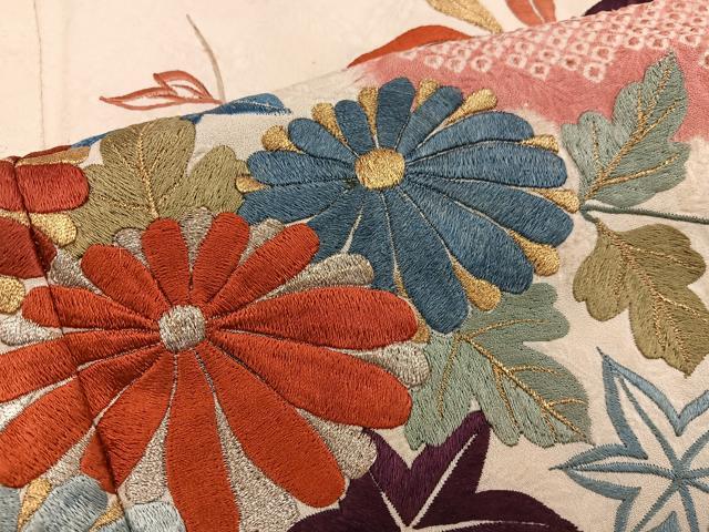 平和屋着物■豪華振袖 絞り 刺繍 菊花文 金銀糸 正絹 逸品 BAAX4992mz