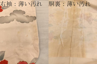 平和屋着物■上質な小紋 雲取り椿花文 金彩 正絹 逸品 BAAX4994mz