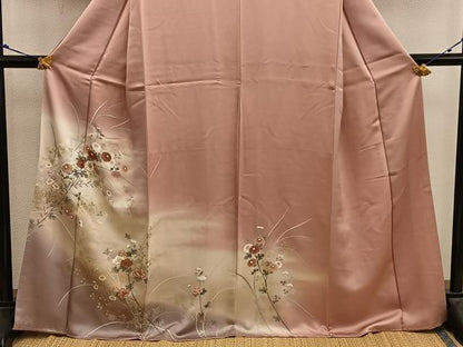 平和屋着物■訪問着 菊花文 暈し染め 金彩 正絹 逸品 BAAX4999mz