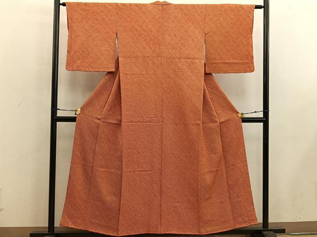 平和屋着物■大変加工の良い総絞り小紋 正絹 逸品 BAAX5000mz