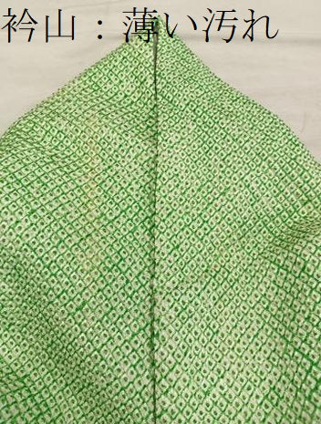 平和屋着物■大変加工の良い総絞り小紋 ゑり善扱い 正絹 逸品 BAAX5008mz