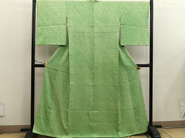 平和屋着物■大変加工の良い総絞り小紋 ゑり善扱い 正絹 逸品 BAAX5008mz