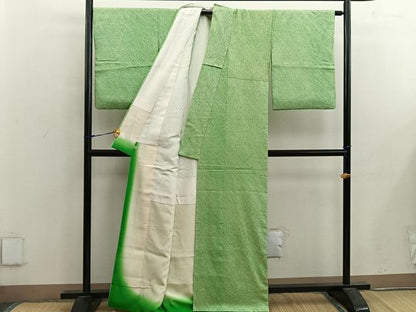 平和屋着物■大変加工の良い総絞り小紋 ゑり善扱い 正絹 逸品 BAAX5008mz