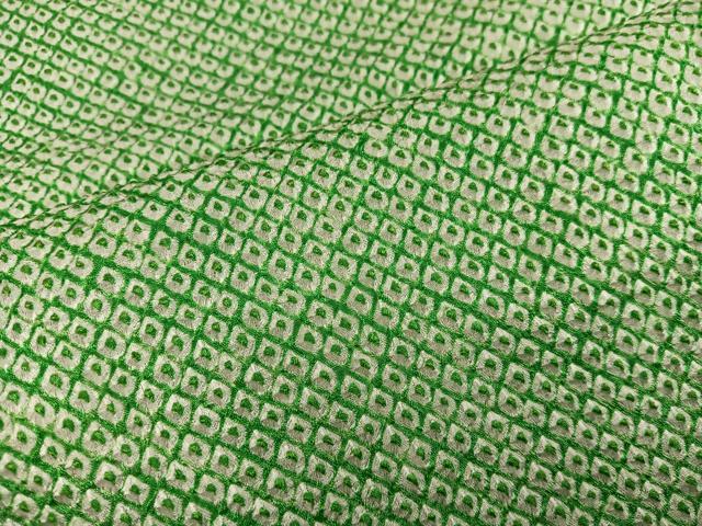 平和屋着物■大変加工の良い総絞り小紋 ゑり善扱い 正絹 逸品 BAAX5008mz