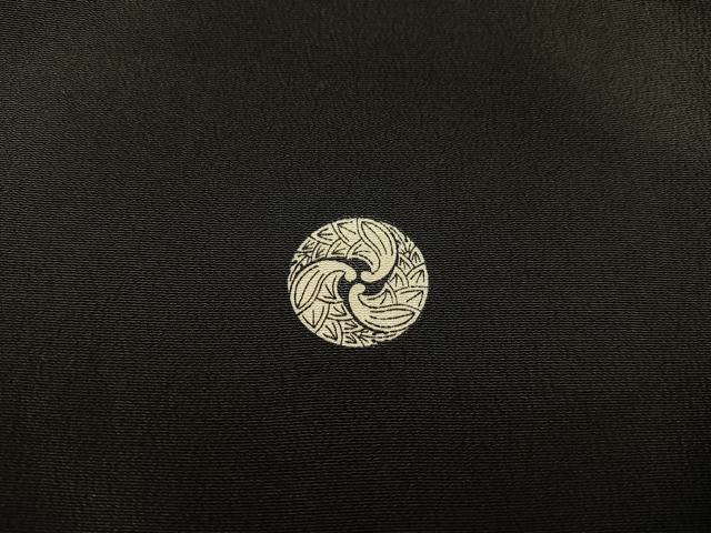平和屋着物■豪華黒留袖 駒刺繍 草花文 金彩 正絹 逸品 BAAX5014mz
