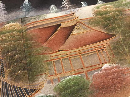 平和屋着物■豪華黒留袖 作家物 四季万葉 暈し染め 金彩 正絹 逸品 BAAX5022mz