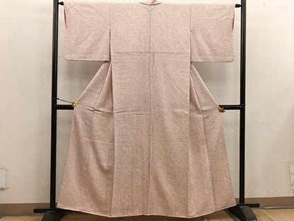平和屋着物■大変加工の良い総絞り小紋　正絹　逸品　BAAX5023mz