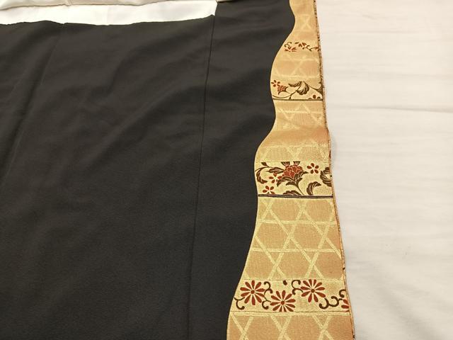 平和屋着物■豪華黒留袖　駒刺繍　松　金彩　正絹　逸品　BAAX5027mz