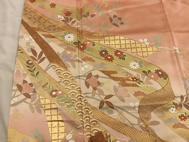 平和屋着物■豪華色留袖 作家物 駒刺繍 菊花文 暈し染め 金彩 正絹 逸品 BAAX5028mz