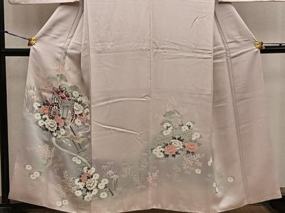 平和屋着物■訪問着 御所車花文 暈し染め 正絹 逸品 BAAX5031mz