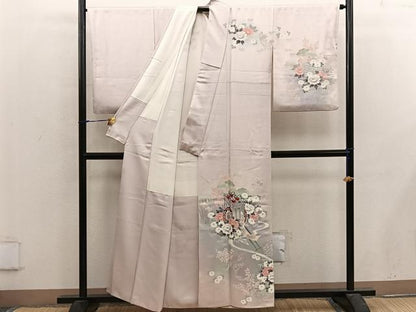 平和屋着物■訪問着 御所車花文 暈し染め 正絹 逸品 BAAX5031mz