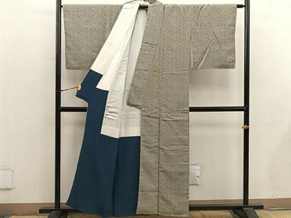 平和屋着物■上質な小紋 幾何学文様 正絹 逸品 BAAX5032mz