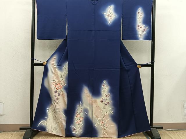 平和屋着物■訪問着 草花文 暈し染め 金彩 正絹 逸品 BAAX5039mz