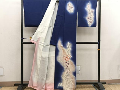 平和屋着物■訪問着 草花文 暈し染め 金彩 正絹 逸品 BAAX5039mz