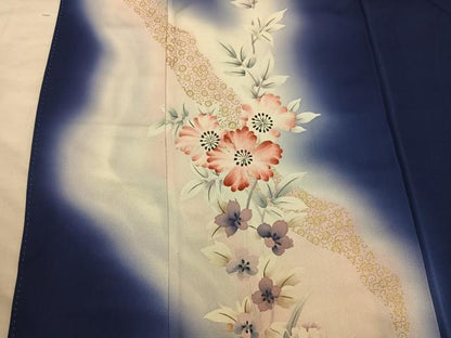 平和屋着物■訪問着 草花文 暈し染め 金彩 正絹 逸品 BAAX5039mz